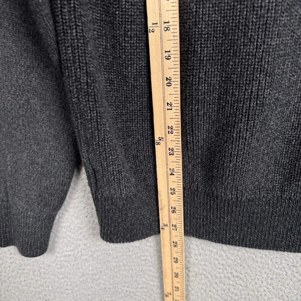 Gap Sweater Mens M Grey Heather Shawl Shaker Thick Cardigan Grandpacore Academia